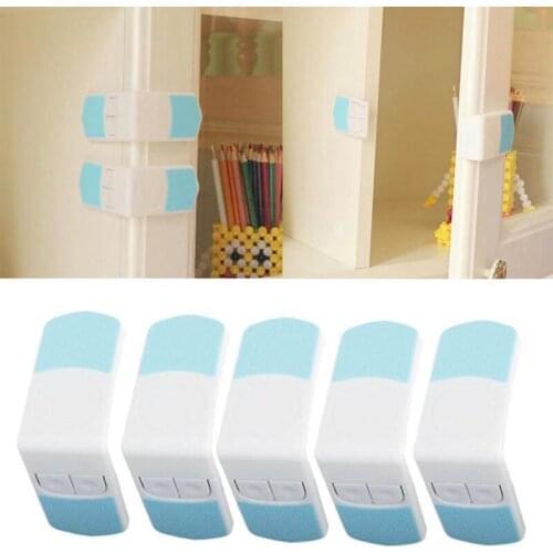 5pcs/Lot Child Baby Supplies Safety Lock Drawer Cabinet Lock Infant Protection