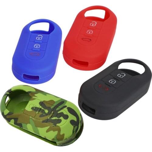 SHDLIFE Car Silicone Key Case Cover Holder For Fiat 500 Grande Punto Stilo 500x Panda Bravo Abarth Ducato Flip 3 Button Key Bag