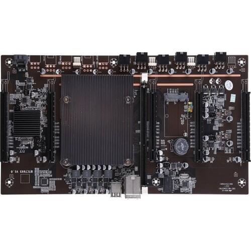 BTC X79-H61 Miner Motherboard for CPU Set 5 Card Slot for DDR3 Memory Integrated VGA Interface 60mm Distance Low Power