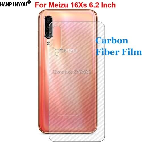 For Meizu 16Xs 6.2" 3D Anti-fingerprint Carbon Fiber Back Skin Film Matte Sticker Screen Protector (Not Tempered Glass)