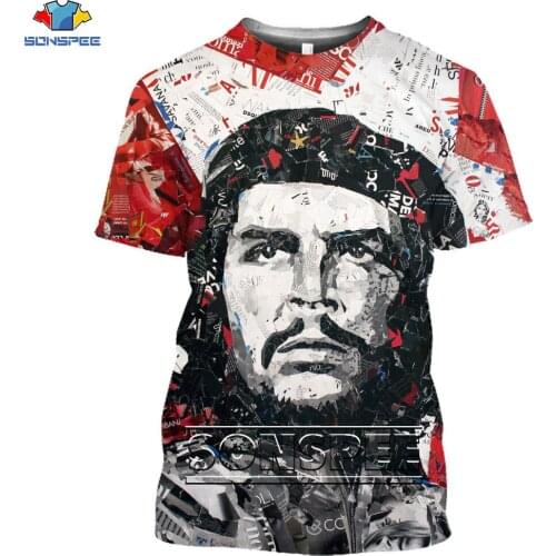 SONSPEE Cuban Revolutionary Leader Che Guevara 3d Print t shirt Streetwear Funny Men T-shirt Fashion Casual Homme Tee Shirts Top