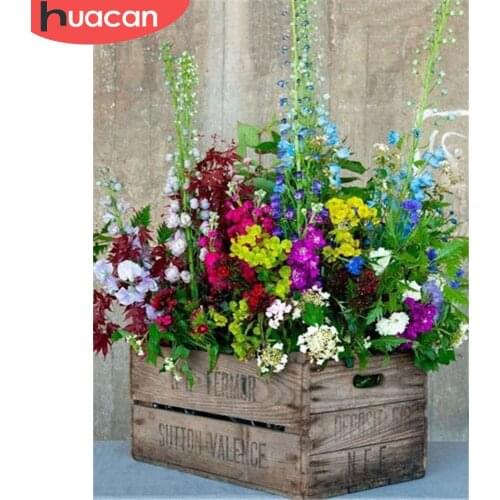 HUACAN 5D DIY Diamond Painting Flower Full Square New Arrival Diamond Embroidery Cross Stitch Handicraft Home Decoration