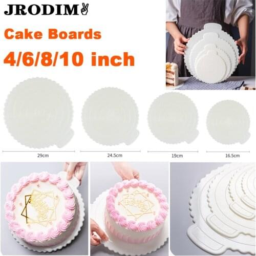 Cake Tools Accessories Reusable Cake Boards Round Mousse Cake Boards Tray for Wedding Party Birthday Cupcake Dessert 4-10inch