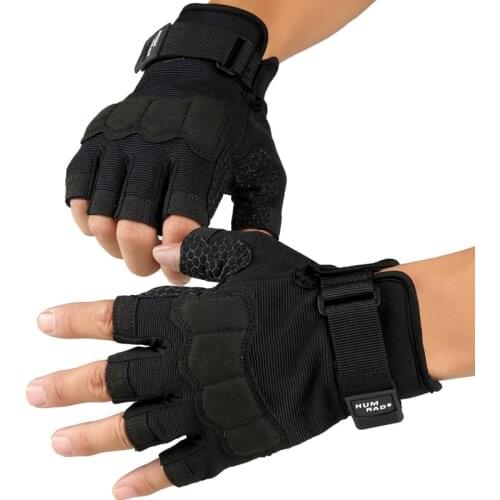 JIAZHOUHU Fingerless Fitness Gloves Breathable Exercise Gym Gloves Motorcycle Mittens Moto Glove Guantes Gym Cotton Sport Gloves