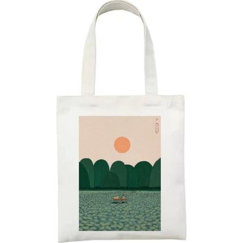 Quality Art Canvas Tote Bag for Women Female Handbags Reusable Cloth Shopping Bag Student Book Bags Ladies Casual Shopper Bag