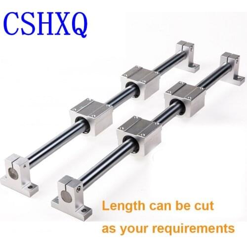 Linear Rail Linear support for guide rail Shaft +Linear Bearing Housing SCS...UU+Linear Rail Clamp SK for DIY CNC Routers