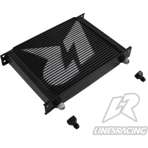 30Row AN8 Stacked Plate Oil Cooler 6AN Adapter Universal Aluminium Radiator