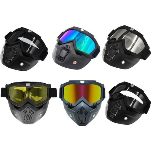 Motorcycle Shark Helmet Goggles Motocross Helmet Glasses Retro Windproof Open face Helmets Goggles Mask