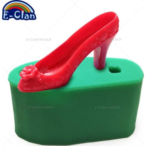 High Heels Shoes Soap Mold DIY Silicone Cake Molds Cake Decorating Tools Pudding Dessert Mold Candle Mould Cake Tools S0163XZ