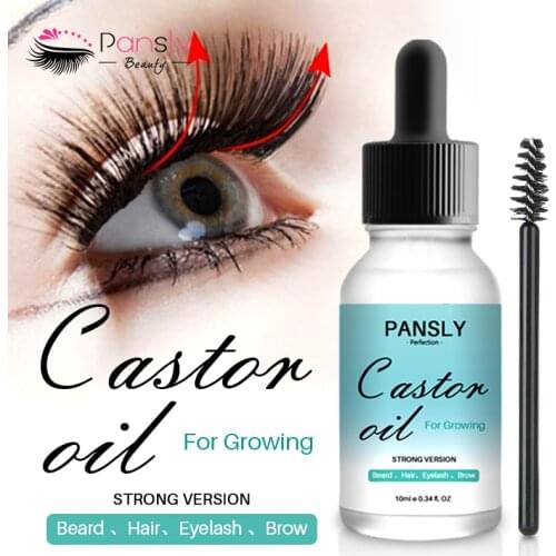 Wholesale 10ml Hair Growth Mild Castor Seed Oil Concealer Hair Eyelash Eyebrow Moustache Eyelash Growth Essential Seed Oil TSLM1
