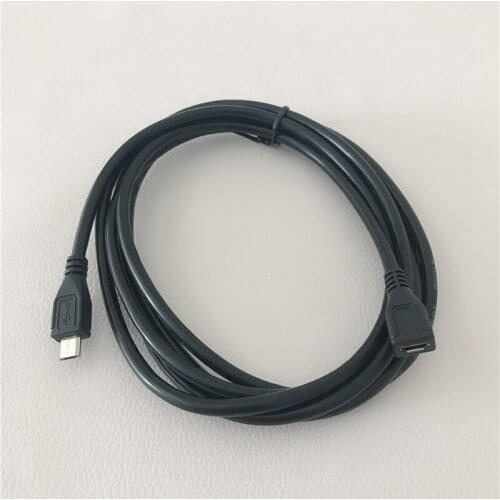OTG Real 5-pin welding Micro USB 5Pin Male to 5p Female Extension Data Charger Cable Black 2M 6.6ft