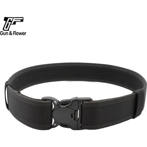 Gun&flower Nylon Duty Black Belt Police Nylon Gun Equipment 2″ Duty Belt without Hook and Loop Lining