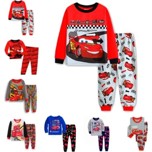 Kids Pajamas Set Children Sleepwear Pixar Cars Lightning McQueen Pyjamas Pijamas pajamas sleepwear Cotton Nightwear Clothes Set