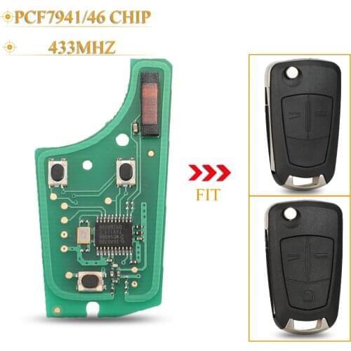 Kutery Remote Car Key Electronic Circuit Board For Opel/Vauxhall Vectra C Signum Astra H Zafira B Corsa D pcf7941/46 433MHz
