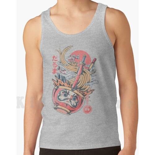 Daruma Ramen-White tank tops vest 100% Cotton Daruma Zen Japan Japanese Japaneseart Ramen Food Japanesefood Sushi Dragon