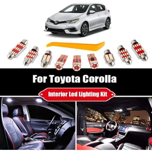 For Toyota Corolla 1988-2019 2020 Canbus Vehicle LED Interior Dome Map Light License Plate Lamp Kit Auto Lighting Accessories