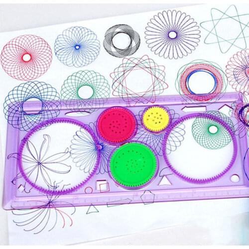 1 Pcs/Set Spirograph Geometric Ruler Learning Education Drawing Tool Toys Stationery For Student Drawing Creative Gifts #247093