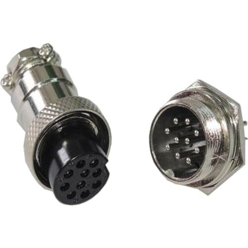 10 PIN 16mm GX16-10 Screw Aviation Connector Plug The Aviation Plug Cable Connector Regular Plug and Socket