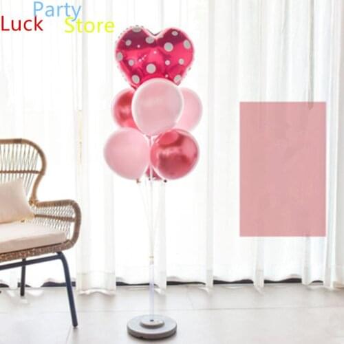 2sets Kids adult birthday balloons stand Flexible heart shape Wedding ballons Holder column Baby shower party decorations supply