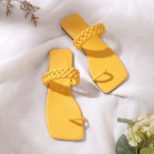 2021 Beach shoes hot-selling woven sandals and slippers with flip flops summer slipper