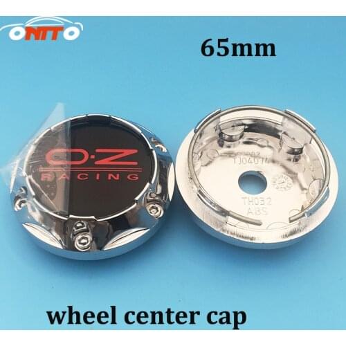 4pcs/set 65mm Car Wheel Cap Car Styling O.Z Chrome Emblem Center Caps Hub Cap Car Wheel Center Hub Cap Car Rim Emblem Badge