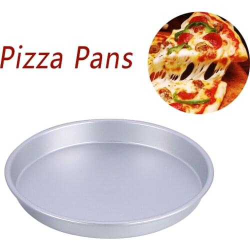 7/8/9 Inch Aluminium Alloy Pizza Baking Pan Non-stick Round Baking Tray Baking Essential Baking Mould Pan Round Pizza Plate