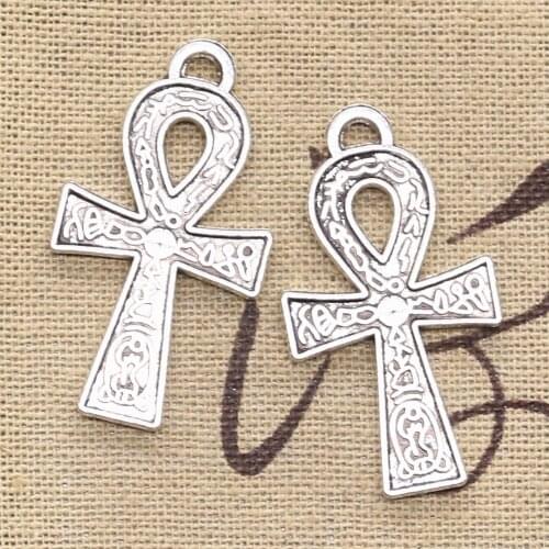 8pcs Charms Egyptian Ankh Life Symbol Cross 38x21mm Handmade Pendant fit,Vintage TibetanBronze,DIY For Necklace