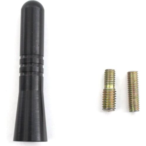 Carbon Fiber Radio Car Antenna 2.2" Mini Car Antenna Aerial Radio AM FM Roof Mast Solid Aluminum 2 Screws