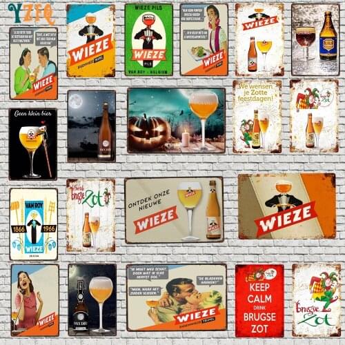 Belgian Beer Metal Sign Drinking Poster Wall Home Restaurant Music Bar Art Man Cave Decoration 30X20CM DU-10198A