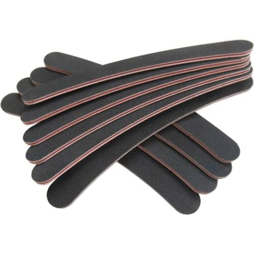 Free Shipping 50 pcs Black Nail Files Buffer eva nail file 100/180 curved nail file manicure tool