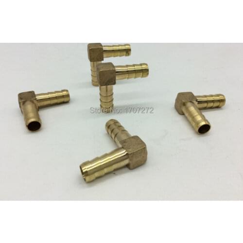 Free shipping 8mm/10mm Hose Barb Elbow Brass Barbed Tube Pipe Fitting Coupler Connector Adapter, copper fitting