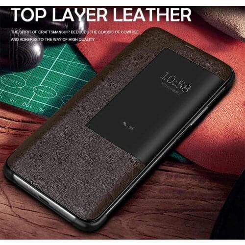 Suitable for Huawei mate20 mobile phone case mate20pro high-grade protection case mate20rs leather intelligent mate20x fold leat
