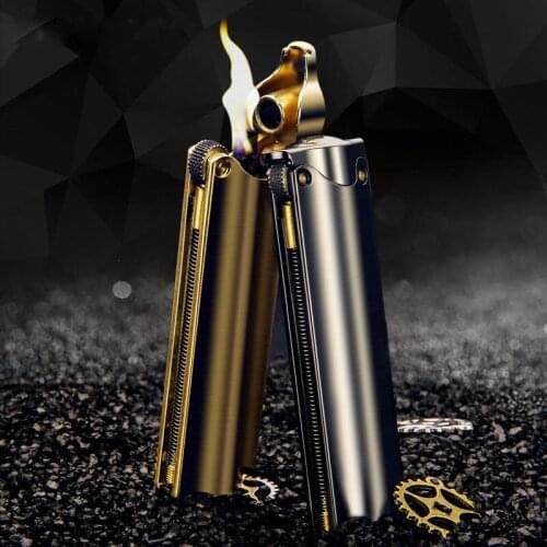 Honest Genuine Vintage Kerosene Lighter creative Metal Flint Grinding Wheel for Mens gift