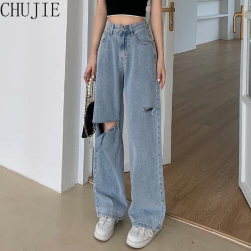 CHUJIE Women's Straight Jeans