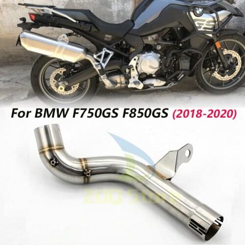 For BMW F750GS F850GS Motorcycle Exhaust Muffler Modified Stainless Steel Middle Link Pipe Catalyst Delete Tube 2018 2019 2020