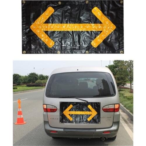 46CM*85CM Foldable LED Traffic Guidance PVC Double Way Arrow Safety Warning Flashing Lights Magnetic Suction LED Guidepost