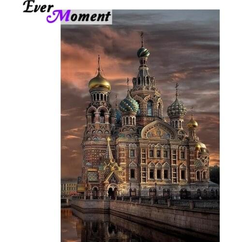 Ever Moment DIY 5D Diamond Embroidery Painting Saint Petersburg Diy Landscapes Full Daimond Painting Hobby Embroidery ASF844