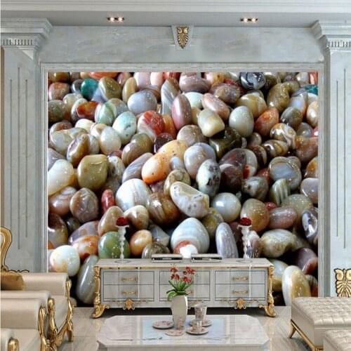 Custom mural HD 3D colored pebble mural Background Wall wallpaper living room custom studio office mural