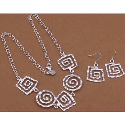 Sets Silver Plated Sets Silver Trendy Beautiful Jewelry Sets Screw Jewelry Wholesale Free Shipping eeet LS428