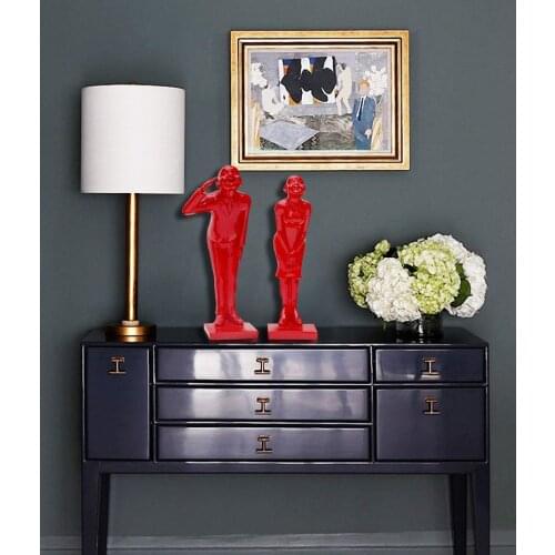 Creative Abstract Welcome Character Decoration Desktop Resin Furnishings Simple Modern Art Sculpture Ornaments