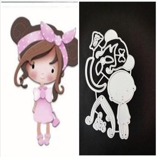 Girl Metal Cutting Dies for DIY Scrapbooking Album Paper Cards Decorative Crafts Embossing Die Cut