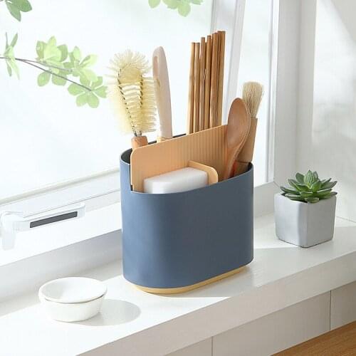 4-Grid Multifunctional Kitchen Drain Rack Chopstick Kitchenware Storage Holder Anti-mildew Antibacterial Suspended Ventilation