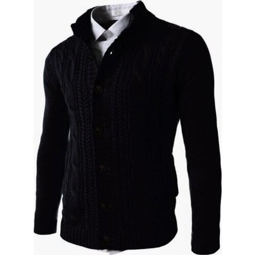Mens autumn and winter new mens cardigan sweater top