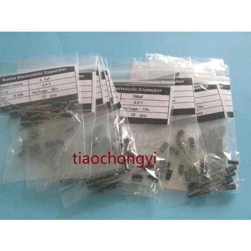 Kit 10value 100pcs 4X7mm Electrolytic Capacitor Assortment new