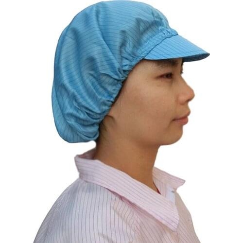 Factory Outlet Wholesale Anti-Static Hats Safety Cleanroom Dustproof ESD Mens Clean Room Protective Electronics Factory Work Cap