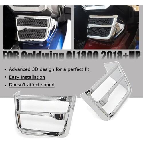Motorcycle front chrome-plated speaker grille for Honda Goldwing 1800 F6B GL1800 2018 2019 2020 Motorcycle Accessories