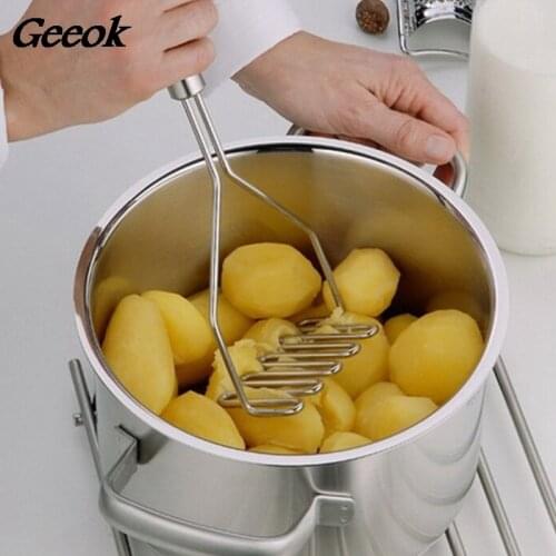 1PCS Potato Masher Stainless Steel Wavy Potato Press Tool Plate Smooth Making Tool Kitchen Utensil