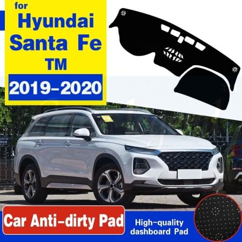 For Hyundai Santa Fe 2019 2020 TM Anti-Slip Mat Dashboard Cover Pad Sunshade Dashmat Protect Carpet Anti-UV Dash Car Accessories