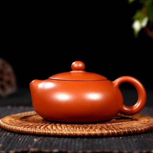 Recommended wholesale tea yixing teapot by pure manual undressed ore dahongpao bian xi shi pot of 180 ml