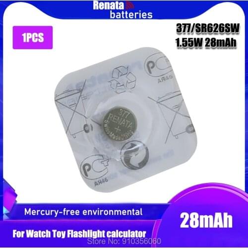 RETAIL Brand New Renata LONG LASTING 377 SR626SW SR626 V377 AG4 Watch Battery Button Coin Cell Swiss Made 100% Original
